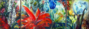 Malerei mit dem Titel "Gartenfreude" von Renée König, Original-Kunstwerk, Öl