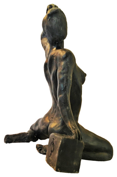 Sculpture intitulée "Phi - Phi" par Reno, Œuvre d'art originale, Argile