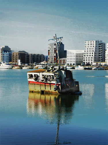Photography titled "Les " boat-people "." by Philippe Renou, Original Artwork