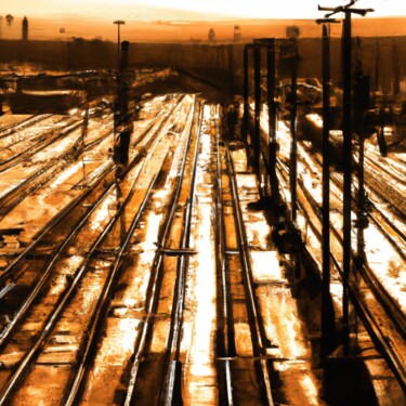 Arte digitale intitolato "Kerouac Station" da Ren Signature, Opera d'arte originale, Lavoro digitale 2D