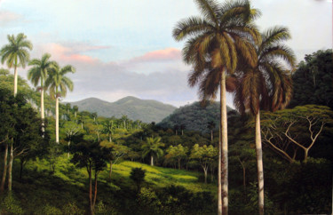 Painting titled "callendo-la-tarde-o…" by Rensol, Original Artwork