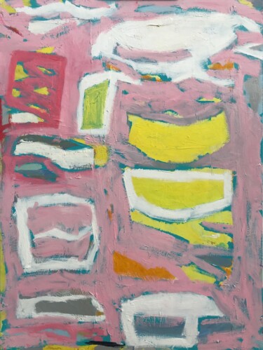 Malerei mit dem Titel "Pink Glass" von Renzo Campoverde, Original-Kunstwerk, Öl