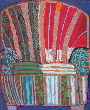Painting titled "Sillón 81x65 cm" by Renzo Campoverde, Original Artwork, Oil