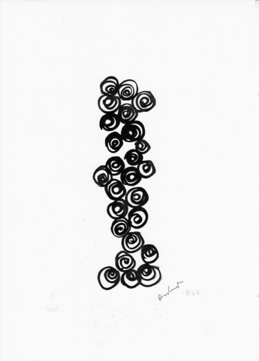 Dibujo titulada "Zen 28" por Renzo Campoverde, Obra de arte original
