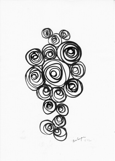 Dibujo titulada "Zen 32" por Renzo Campoverde, Obra de arte original