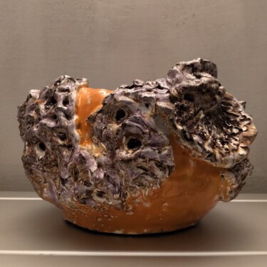 Escultura titulada "Vaso ceramica - Wor…" por Renzo De Liberali, Obra de arte original, Cerámica