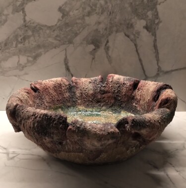 Escultura titulada "Vaso ceramica - Wor…" por Renzo De Liberali, Obra de arte original, Cerámica