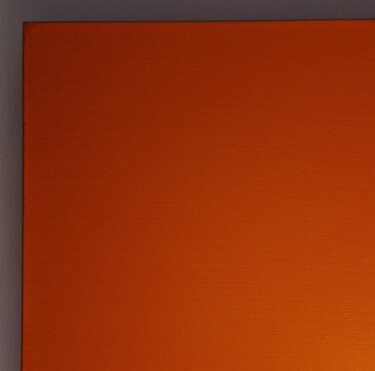 Painting titled "Monocromo arancione…" by Renzo De Liberali, Original Artwork, Acrylic Mounted on Wood Stretcher frame