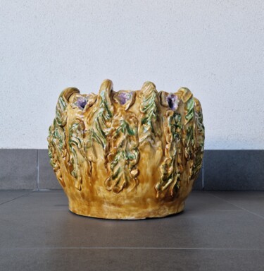 Sculpture intitulée "Vaso ceramica - Wor…" par Renzo De Liberali, Œuvre d'art originale, Céramique