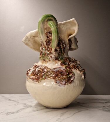 Sculpture titled "Vaso ceramica - n.20" by Renzo De Liberali, Original Artwork, Ceramics