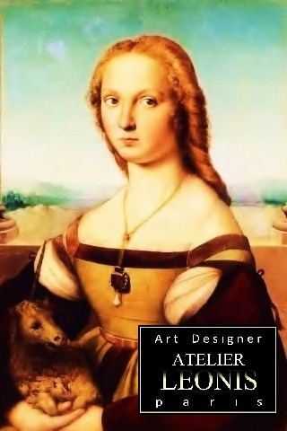 Peinture intitulée "dame à la licorne c…" par Atelier Leonis, Œuvre d'art originale