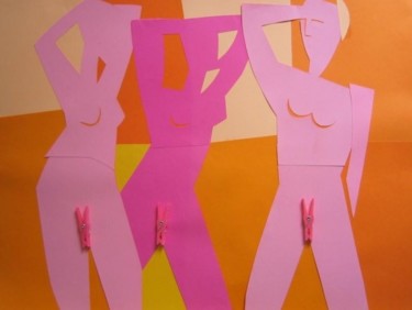 Peinture intitulée "Les demoiselles épi…" par Jean Marc Requien, Œuvre d'art originale