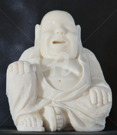Escultura intitulada "Buda" por Cesar Valerio, Obras de arte originais, Pedra