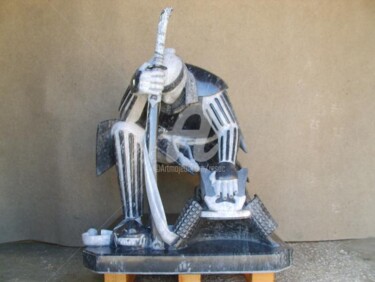 Escultura titulada "Devocao , Devotion" por Cesar Valerio, Obra de arte original, Piedra