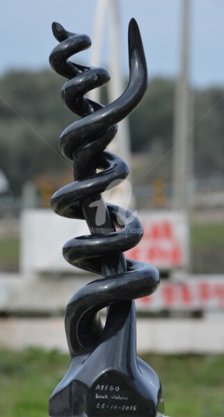 Escultura intitulada "Apego ( Addiction )" por Cesar Valerio, Obras de arte originais, Pedra