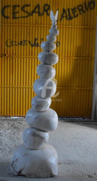 Escultura intitulada "Rolling stones" por Cesar Valerio, Obras de arte originais, Pedra