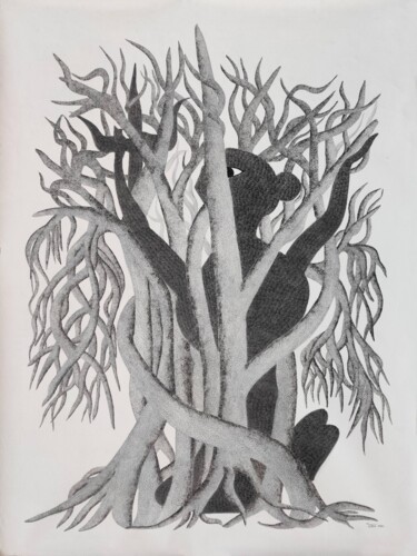 Pittura intitolato "Tree Of Life 1" da Reshma Shyam, Opera d'arte originale, Acrilico