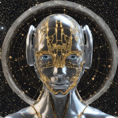 Arte digital titulada "AI Robot Digital Mi…" por Reskatorsilver, Obra de arte original, Impresión digital