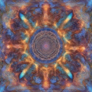 Digital Arts titled "Mandala Symphony" by Reskatorsilver, Original Artwork, Digital Print