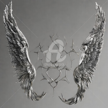 제목이 "Angel's wings"인 디지털 아트 Reskatorsilver로, 원작, 디지털 인쇄
