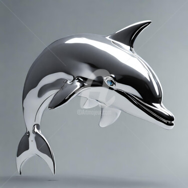 Digitale Kunst getiteld "Dolphin" door Reskatorsilver, Origineel Kunstwerk, Digitale afdruk