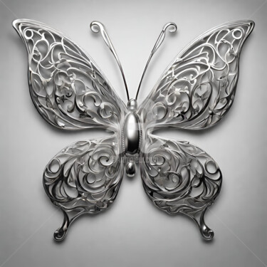 Digitale Kunst mit dem Titel "Butterfly" von Reskatorsilver, Original-Kunstwerk, Digitaldruck