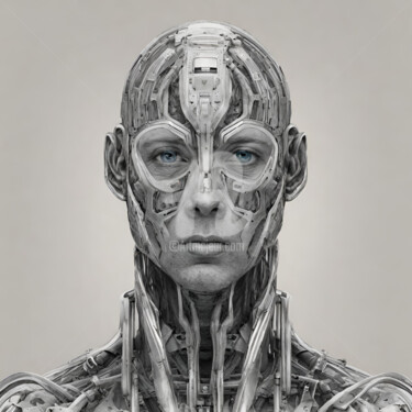 Digital Arts με τίτλο "Human + Humanoid" από Reskatorsilver, Αυθεντικά έργα τέχνης, Ψηφιακή εκτύπωση