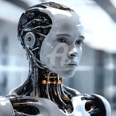 Digitale Kunst mit dem Titel "EMOTIONS - Robot Sa…" von Reskatorsilver, Original-Kunstwerk, Digitaldruck