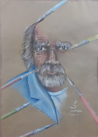 "PORTRE" başlıklı Tablo İShak Şafak tarafından, Orijinal sanat, Pastel