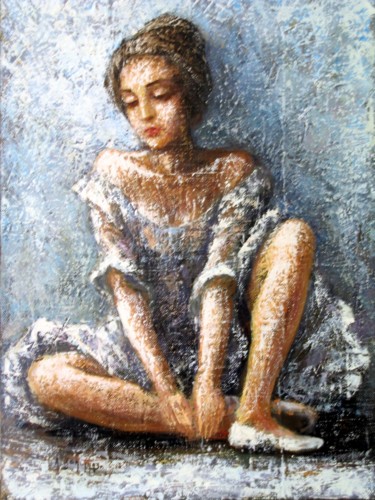 Картина под названием "Балерина" - Andro Khani, Подлинное произведение искусства, Масло