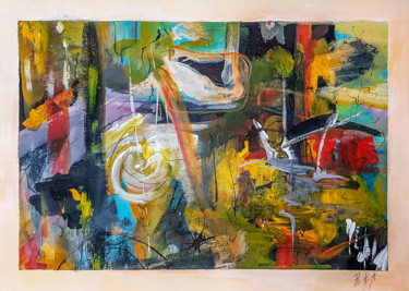 Painting titled "Abstract Original P…" by Retne, Original Artwork, Acrylic
