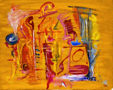 Картина под названием "Abstract 10. Abstra…" - Retne, Подлинное произведение искусства, Масло