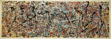 Pittura intitolato "Abstract expression…" da Retne, Opera d'arte originale, Smalto