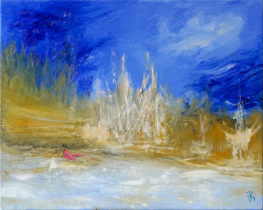Painting titled "Semi Abstract Lands…" by Retne, Original Artwork, Oil