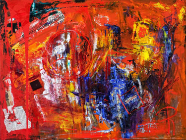 Schilderij getiteld "Abstract Expression…" door Retne, Origineel Kunstwerk, Acryl