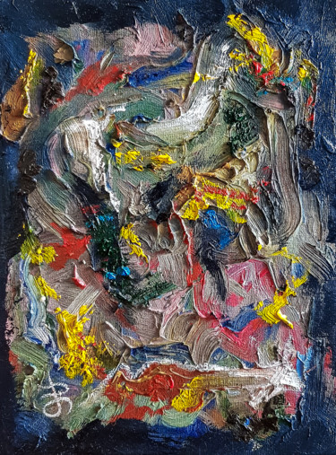 Pintura intitulada "Abstract Textured I…" por Retne, Obras de arte originais, Óleo