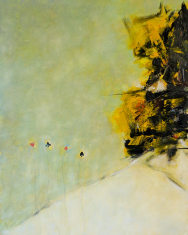 Malerei mit dem Titel ""Four classes". Abs…" von Retne, Original-Kunstwerk, Öl