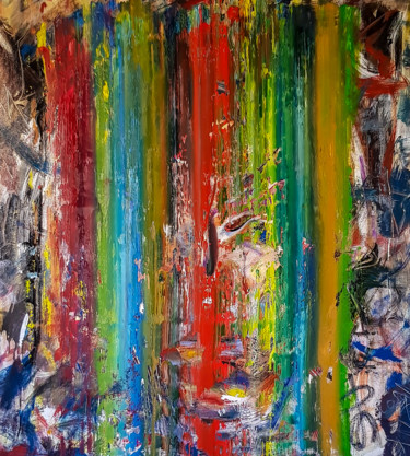 Painting titled "-Surge- Abstract Or…" by Retne, Original Artwork, Oil