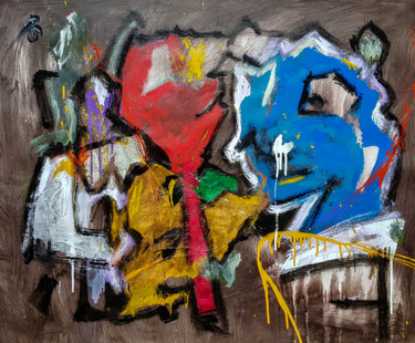 Painting titled "- Proponent - Abstr…" by Retne, Original Artwork, Oil
