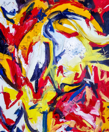 Scent N-1. Abstract Oil painting with Playing Cards Painting titled "Scent N-1. Abstract…" by Retne, Original Art, Oil