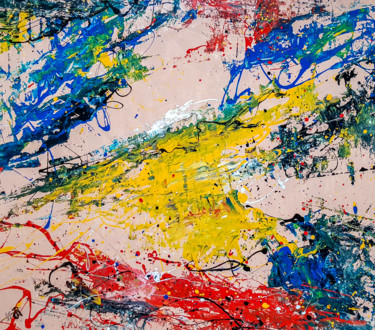 - Levi N-2 - Style of JACKSON POLLOCK. Abstract Painting Painting titled "- Levi N-2 - Style…" by Retne, Original Art, Enamel
