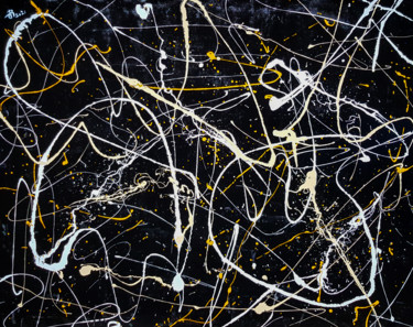 - VOK N-5 - Style of JACKSON POLLOCK. Painting titled "- VOK N-5 - Style o…" by Retne, Original Art, Enamel