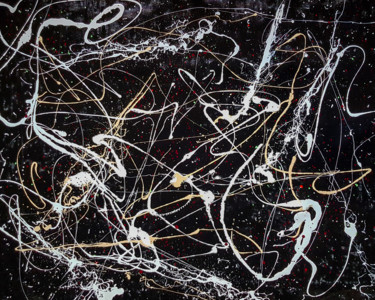 VOK N-11 (XXL) Multiple orientations Jackson Pollock style a Painting titled "VOK N-11 (XXL) Mult…" by Retne, Original Art, Enamel