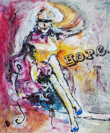 Картина под названием "- Sitting Woman (H.…" - Retne, Подлинное произведение искусства, Эмаль