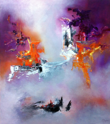 Painting titled "Composición Abstrac…" by Antonio Blazquez Vieco, Original Artwork, Oil