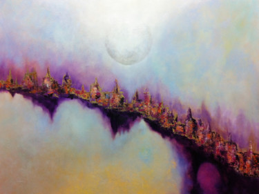 Pintura intitulada "Un Mundo Soñado 1" por Antonio Blazquez Vieco, Obras de arte originais, Óleo