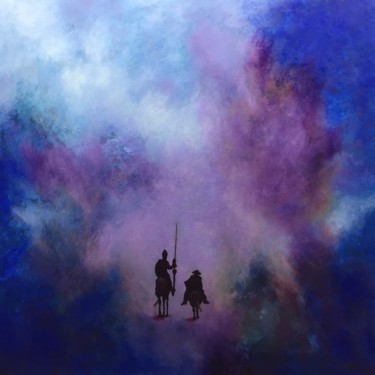 「UNIVERSO QUIJOTE」というタイトルの絵画 Antonio Blazquez Viecoによって, オリジナルのアートワーク, オイル