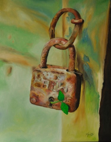 Картина под названием "Key of life" - Renel Gómez, Подлинное произведение искусства, Масло