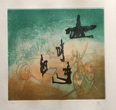 Printmaking titled "ROBERTO MATTA “L' A…" by Renel Gómez, Original Artwork, Etching