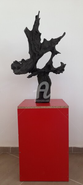 Sculpture titled "remi" by Revaz Verulidze, Original Artwork, Wood